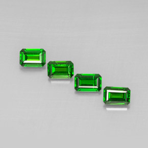 Pedras preciosas de diopsídio de cromo verde natural de  ct, corte esmeralda, VS