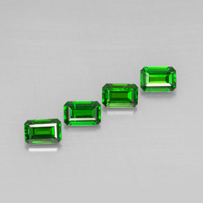 Pedras preciosas de diopsídio de cromo verde natural de  ct, corte esmeralda, VS