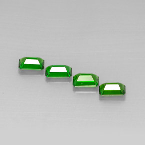 Pedras preciosas de diopsídio de cromo verde natural de  ct, corte esmeralda, VS