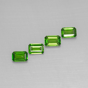 Pedras preciosas de diopsídio de cromo verde natural de  ct, corte esmeralda, VS