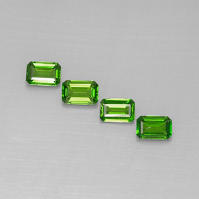 Pedras preciosas de diopsídio de cromo verde natural de  ct, corte esmeralda, VS