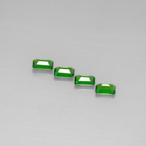 Pedras preciosas de diopsídio de cromo verde natural de  ct, corte esmeralda, VS