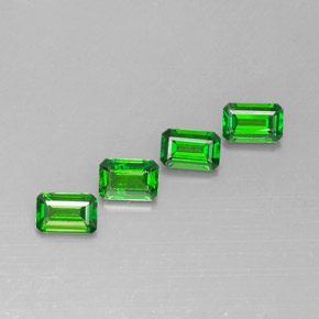 Pedras preciosas de diopsídio de cromo verde natural de  ct, corte esmeralda, VS