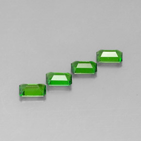 Pedras preciosas de diopsídio de cromo verde natural de  ct, corte esmeralda, VS