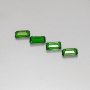 Pedras preciosas de diopsídio de cromo verde natural de  ct, corte esmeralda, VVS-VS
