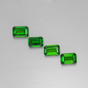 Pedras preciosas de diopsídio de cromo verde natural de  ct, corte esmeralda, VS