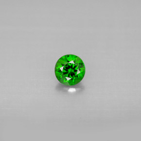 Diopsídio de cromo verde natural 0,33ct, corte redondo, VS