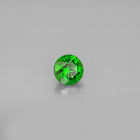 Diopsídio de cromo verde natural 0,33ct, corte redondo, VS