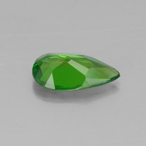 Diopsídio de cromo verde natural 0,53ct, formato de pêra, VS