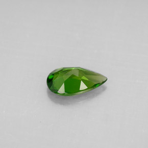Diopsídio de cromo verde natural 0,73ct, formato de pêra, VS
