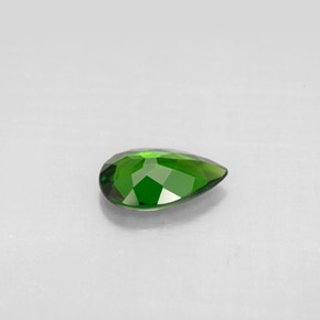 Diopsídio de cromo verde natural 0,70ct, formato de pêra, VVS-VS