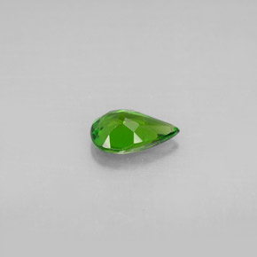 Diopsídio de cromo verde natural 0,63ct, formato de pêra, VS