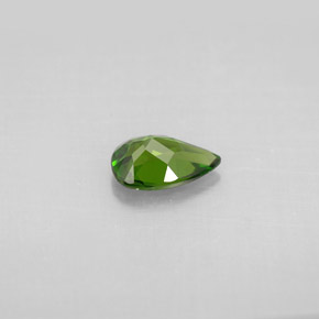 Diopsídio de cromo verde natural 0,66ct, formato de pêra, VS