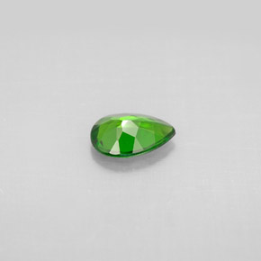 Diopsídio de cromo verde natural 0,59ct, formato de pêra, VS