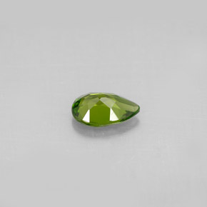 Diopsídio de cromo verde natural 0,62ct, formato de pêra, VS
