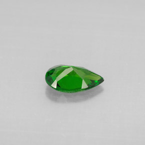 Diopsídio de cromo verde natural 0,56ct, formato de pêra, VS