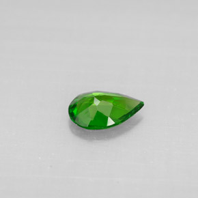 Diopsídio de cromo verde natural 0,50ct, formato de pêra, VS