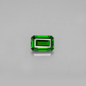 Diopsídio de cromo verde natural 0,57ct, corte esmeralda, VS