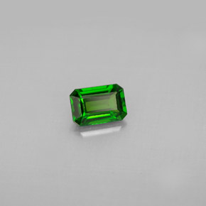 Diopsídio de cromo verde natural 0,57ct, corte esmeralda, VS