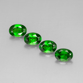 Pedras preciosas de diopsídio de cromo verde natural de  ct, corte oval, VS-SI