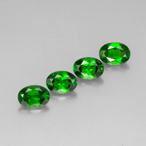 Pedras preciosas de diopsídio de cromo verde natural de  ct, corte oval, VS-SI