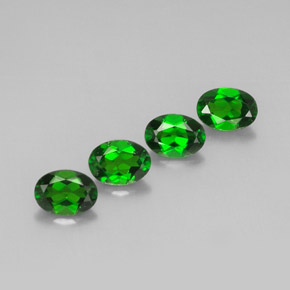 Pedras preciosas de diopsídio de cromo verde natural de  ct, corte oval, VVS-VS