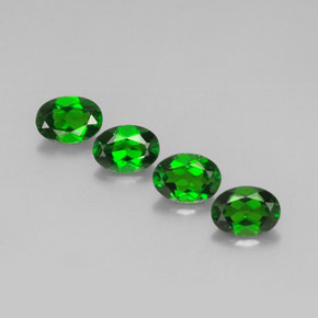 Pedras preciosas de diopsídio de cromo verde natural de  ct, corte oval, VVS-VS