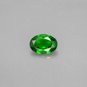 Diopsídio de cromo verde natural 0,73ct, corte oval, VS-SI