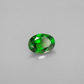 Diopsídio de cromo verde natural 0,80ct, corte oval, VS-SI