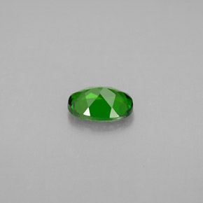 Diopsídio de cromo verde natural 0,73ct, corte oval, VVS