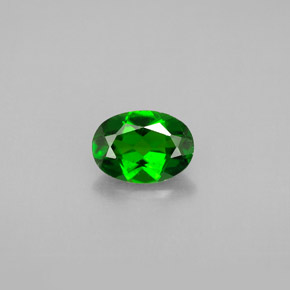 Diopsídio de cromo verde natural 0,87ct, corte oval, VS-SI