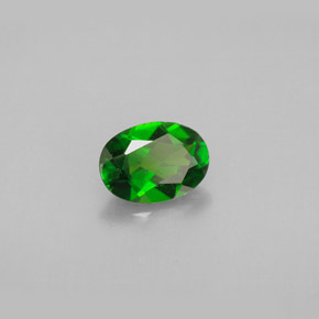 Diopsídio de cromo verde natural 0,87ct, corte oval, VS-SI