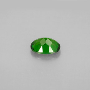 Diopsídio de cromo verde natural 0,88ct, corte oval, VVS-VS
