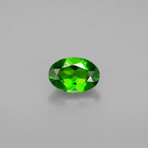 Diopsídio de Cromo Verde Natural 0.88ct, Corte Oval, VVS-VS