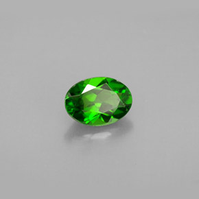 Diopsídio de Cromo Verde Natural 0.88ct, Corte Oval, VVS-VS