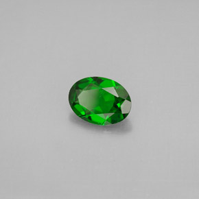 Diopsídio de cromo verde natural 0,81ct, corte oval, VVS-VS