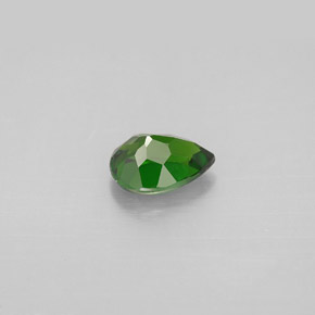 Diopsídio de cromo verde natural 0,88ct, formato de pêra, VVS