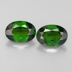 Pedras preciosas de diopsídio de cromo verde natural de  ct, corte oval, VS-SI