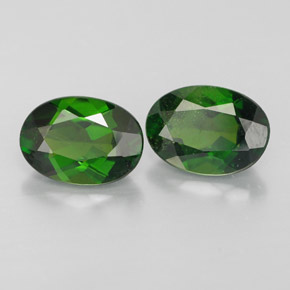 Pedras preciosas de diopsídio de cromo verde natural de  ct, corte oval, VS-SI