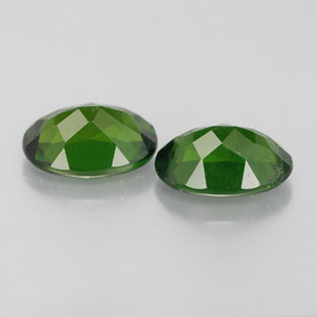Pedras preciosas de diopsídio de cromo verde natural de  ct, corte oval, VS-SI