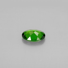 Diopsídio de cromo verde natural 0,77ct, corte oval, VVS-VS