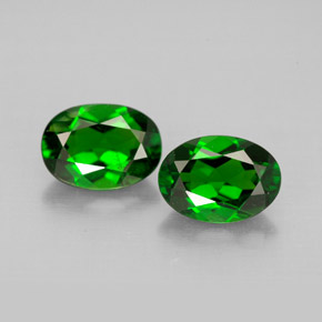 Pedras preciosas de diopsídio de cromo verde natural de  ct, corte oval, VVS