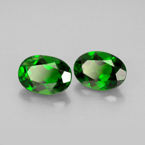 Pedras preciosas de diopsídio de cromo verde natural de  ct, corte oval, VVS