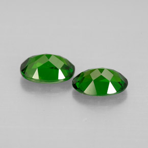 Pedras preciosas de diopsídio de cromo verde natural de  ct, corte oval, VVS