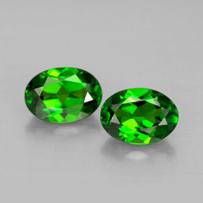 Pedras preciosas de diopsídio de cromo verde natural de  ct, corte oval, VVS