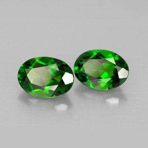 Pedras preciosas de diopsídio de cromo verde natural de  ct, corte oval, VVS
