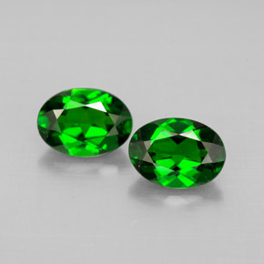Pedras preciosas de diopsídio de cromo verde natural de  ct, corte oval, VVS-VS