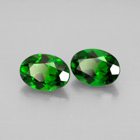 Pedras preciosas de diopsídio de cromo verde natural de  ct, corte oval, VVS-VS