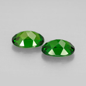 Pedras preciosas de diopsídio de cromo verde natural de  ct, corte oval, VVS-VS