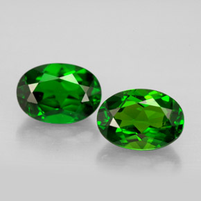 Pedras preciosas de diopsídio de cromo verde natural de  ct, corte oval, VVS-VS